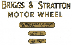Briggs Motor Wheel Decals